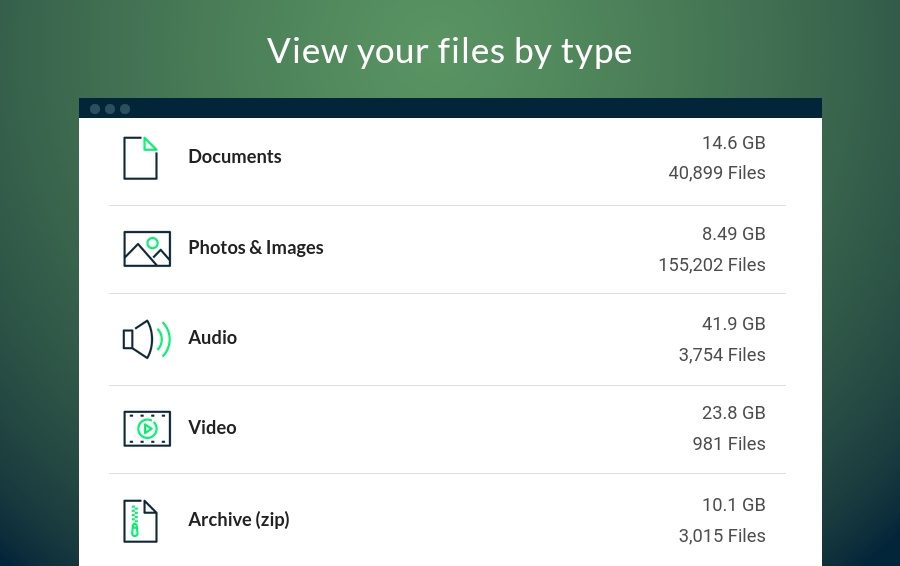 View files by type in Google Drive