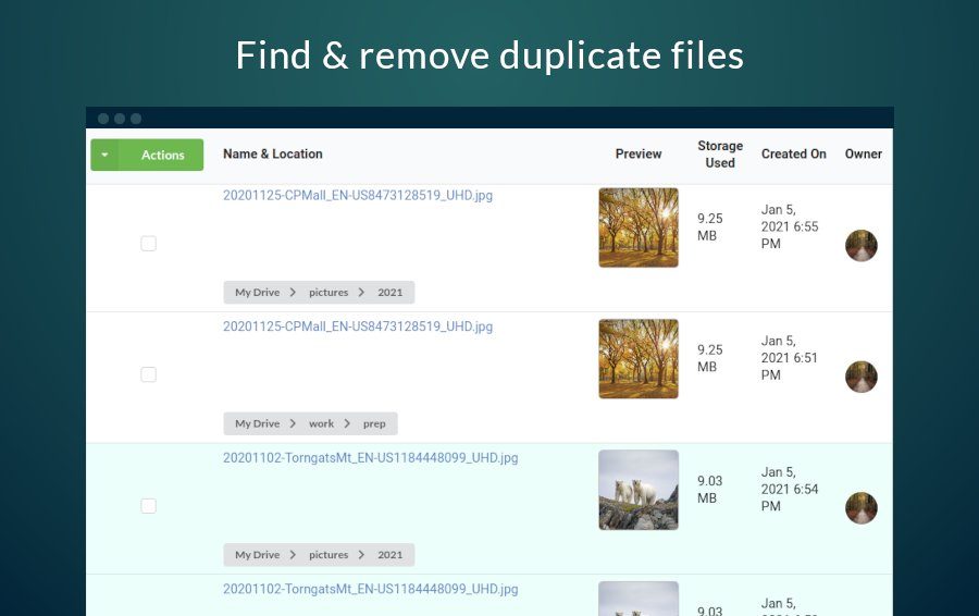 Find and remove duplicate files in Google Drive