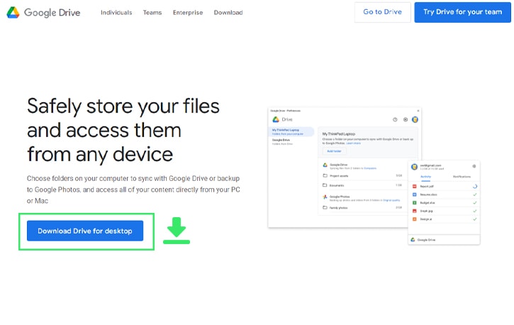 Download Google Drive for Desktop