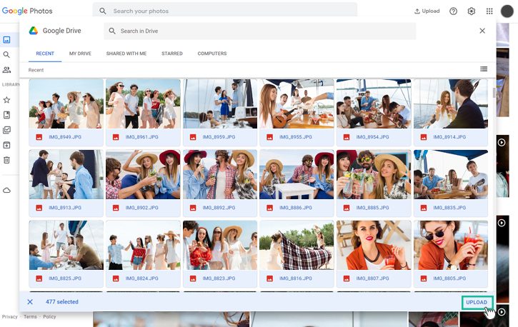 Move photos to Google Photos