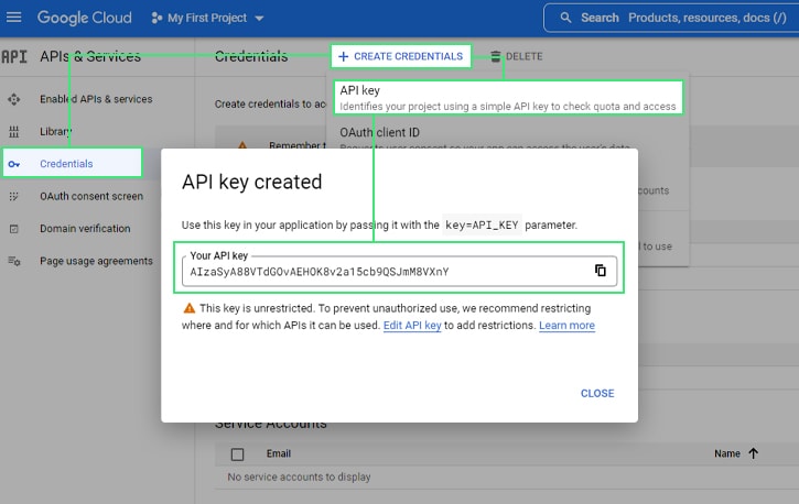 API Key Created