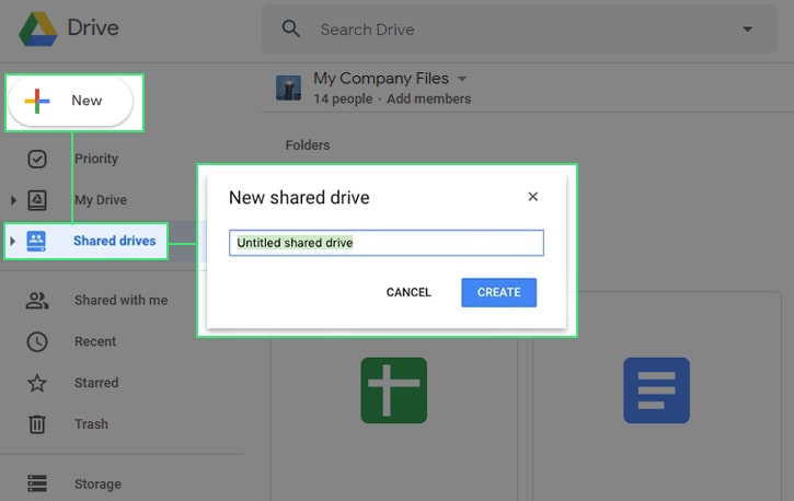 Create a Shared Drive