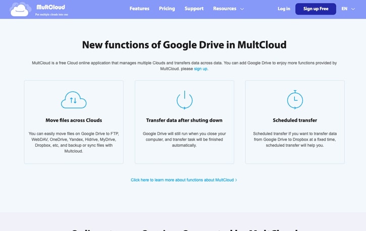 MultCloud Features