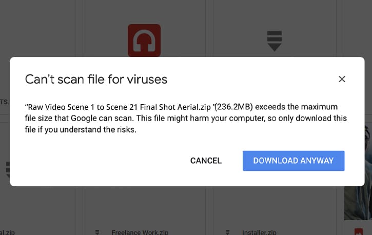 Cant Scan for Viruses on Large File