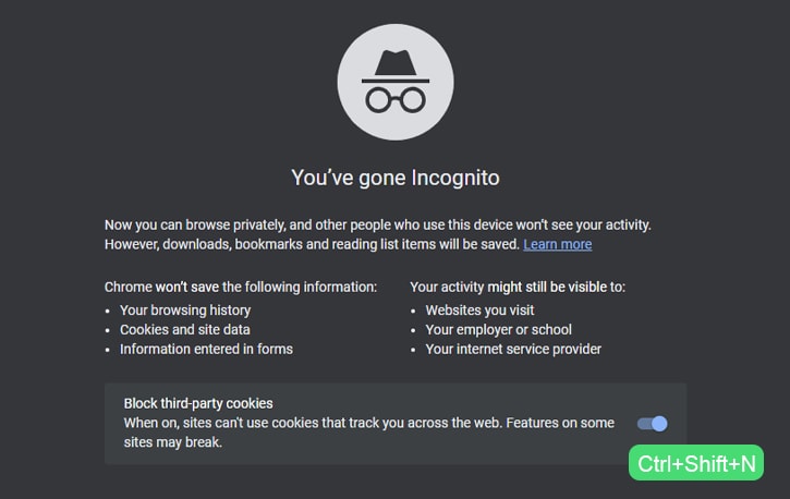 Use Incognito Mode