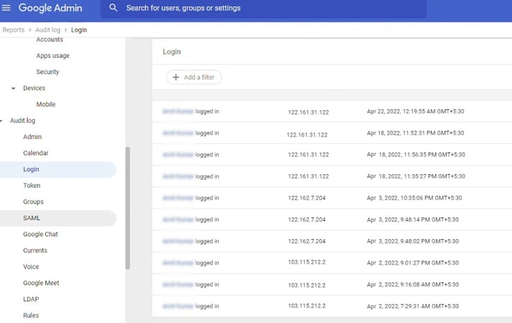 Workplace Device Logging