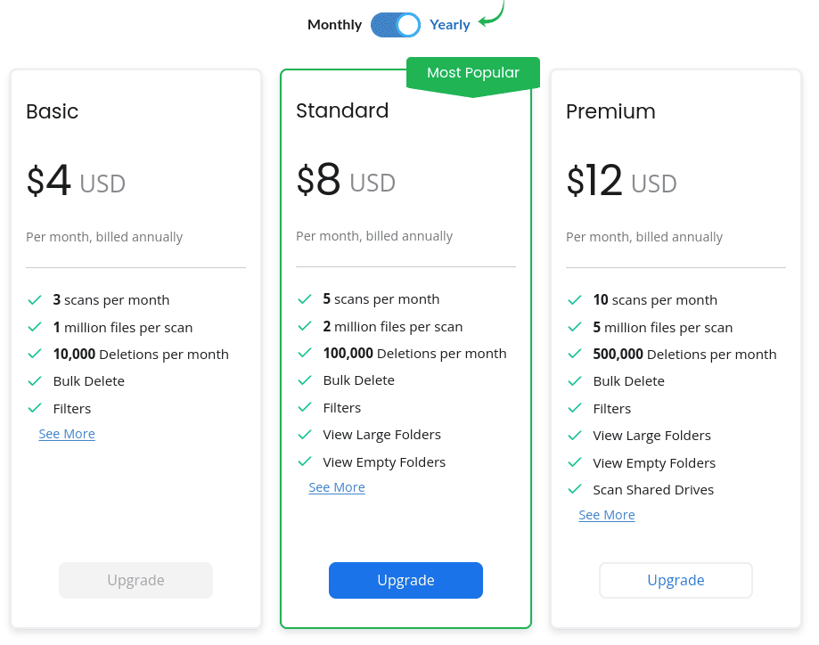 How to pick your Filerev for Google Drive plan