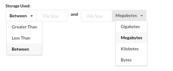 Filter and sort your Google files by the storage used.