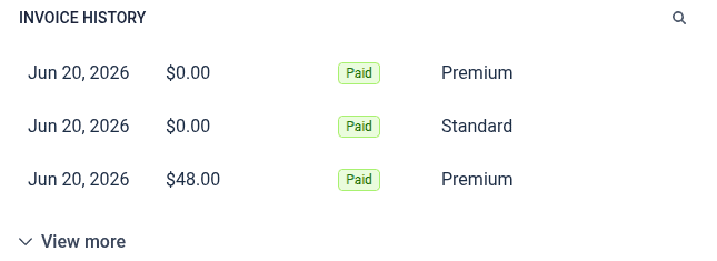 invoice history
