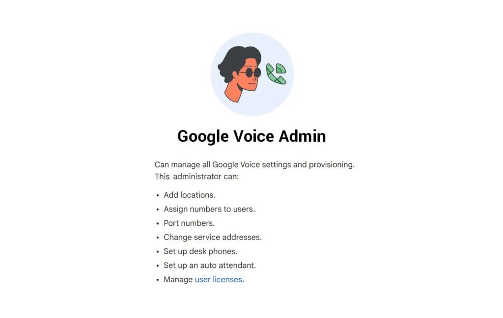 Google Voice Admin