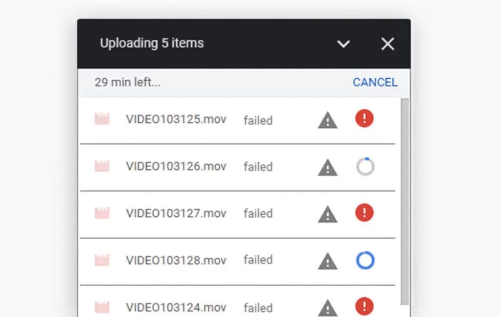 Smaller Files Failing to Upload