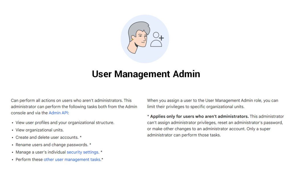User Management Admin