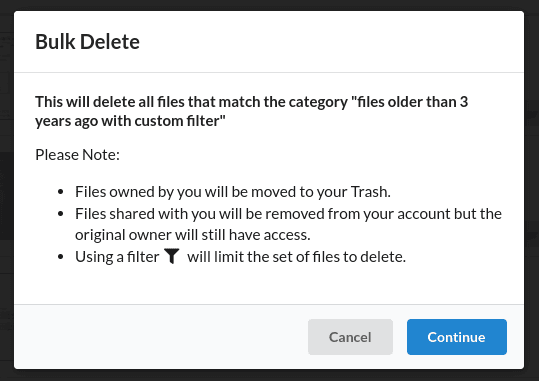 Bulk Delete old files in Google Drive