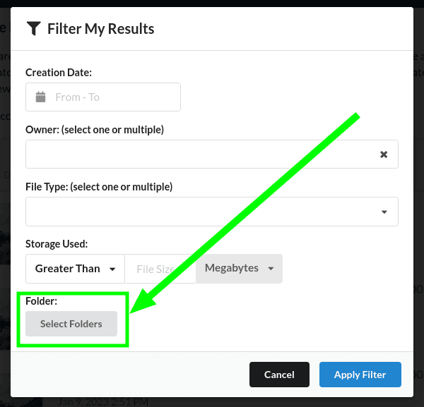 Filter Google Drive duplicates by specific folders