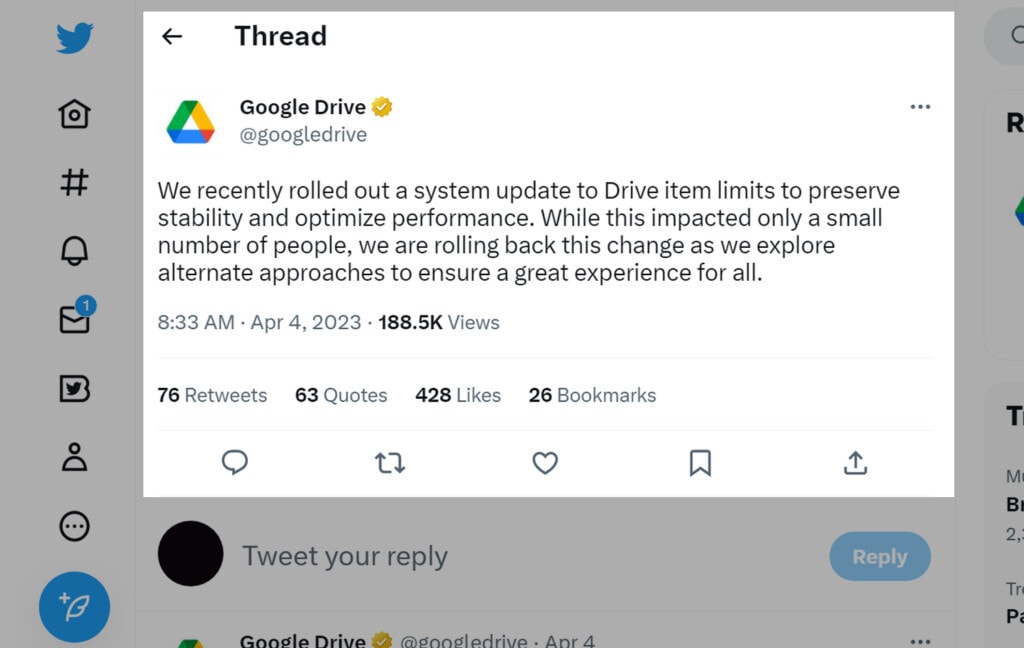Google Drive Update