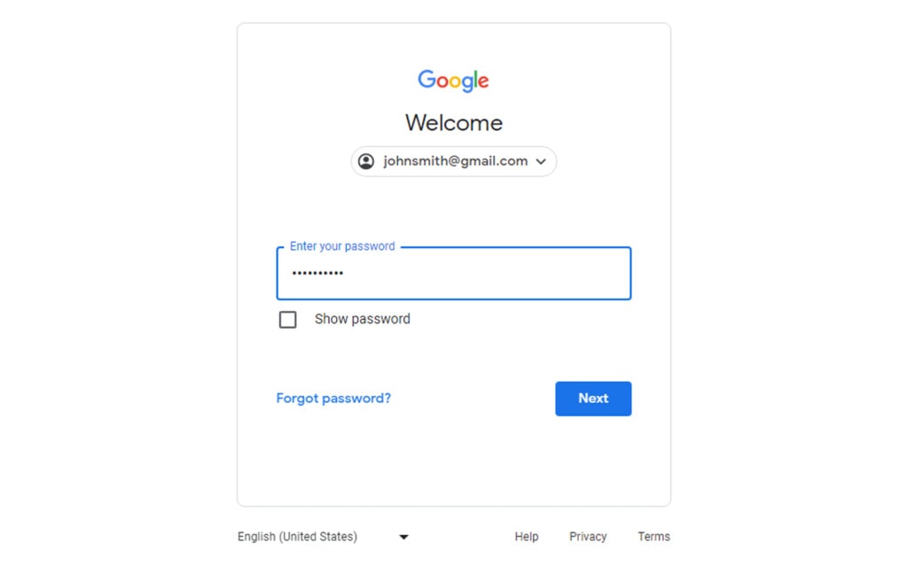 Sign Into Your Google Account