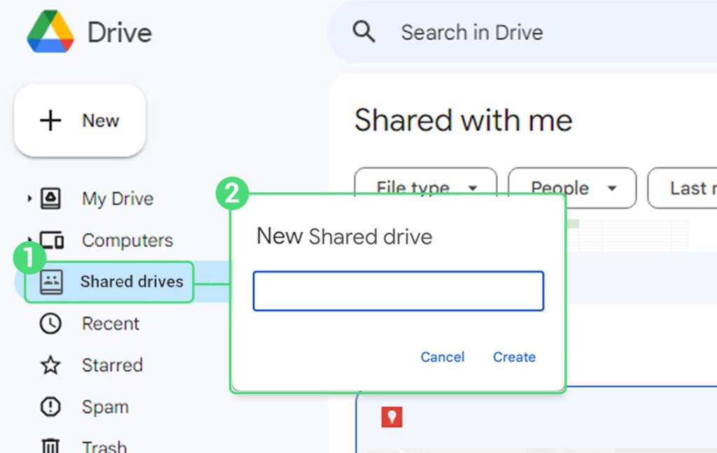 Create a Shared Drive