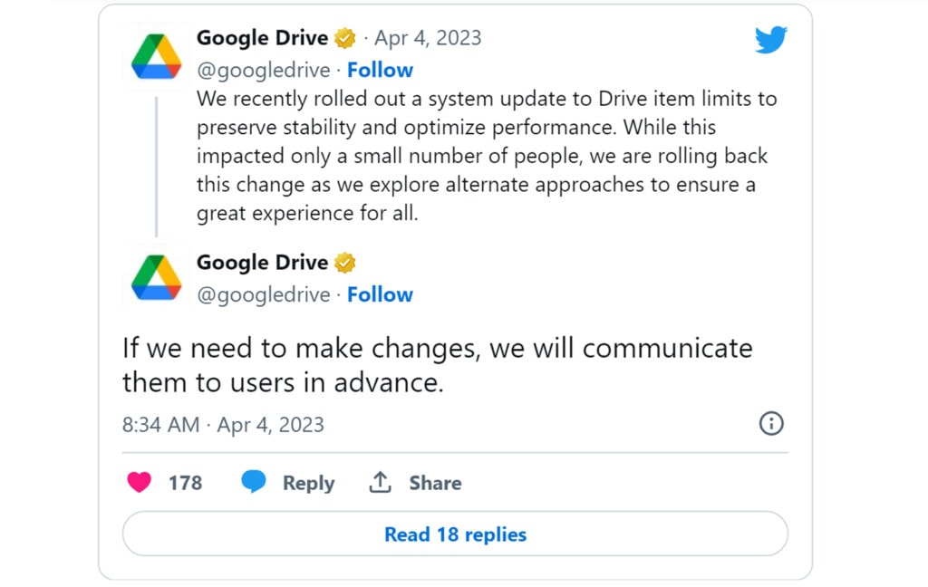Google Drive Rollout