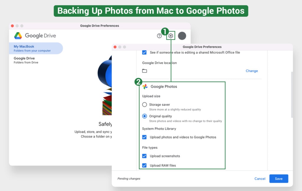 Mac to Google Photos