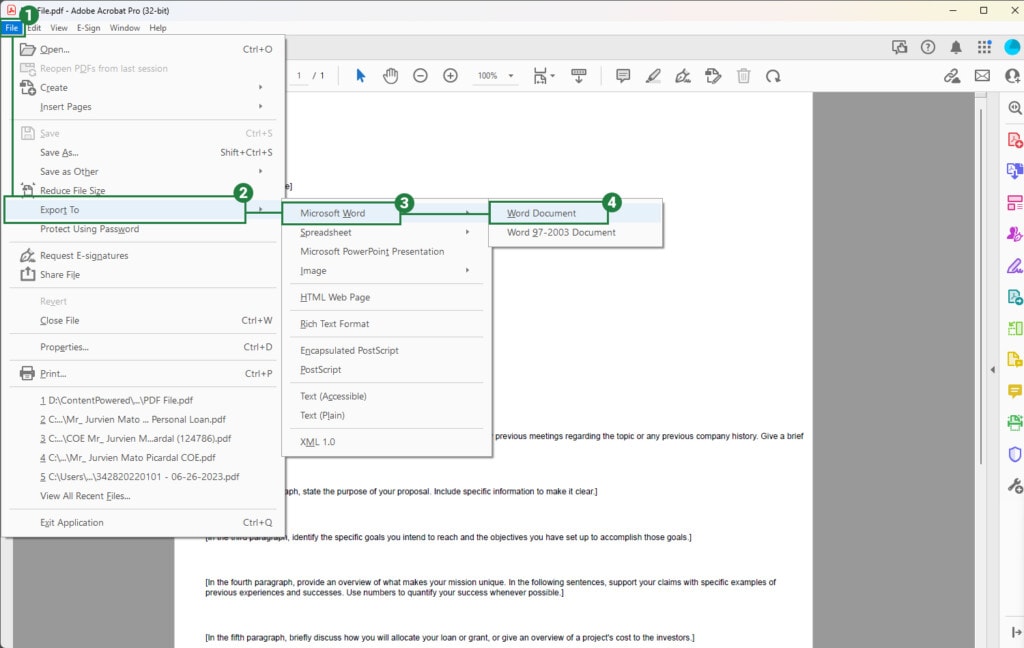 Use Export To in Google Drive to convert a file