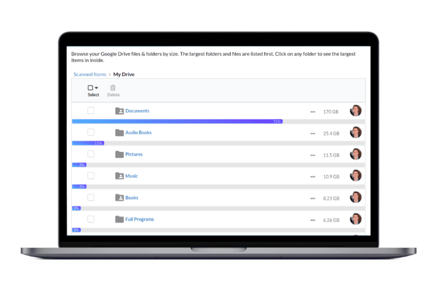 Graph of Storage Analyzer for Google Drive