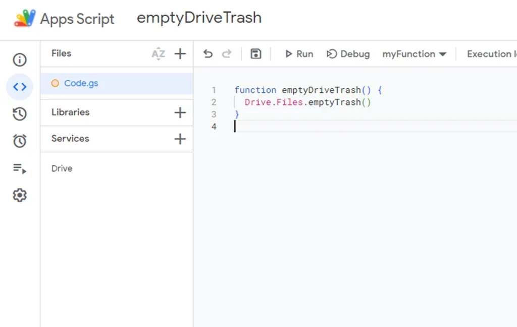 EmptyDriveTrash Function