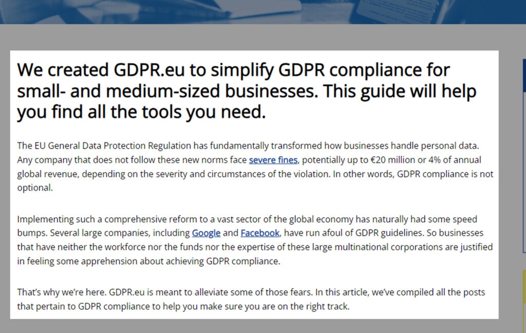 GDPR Information For Businesses