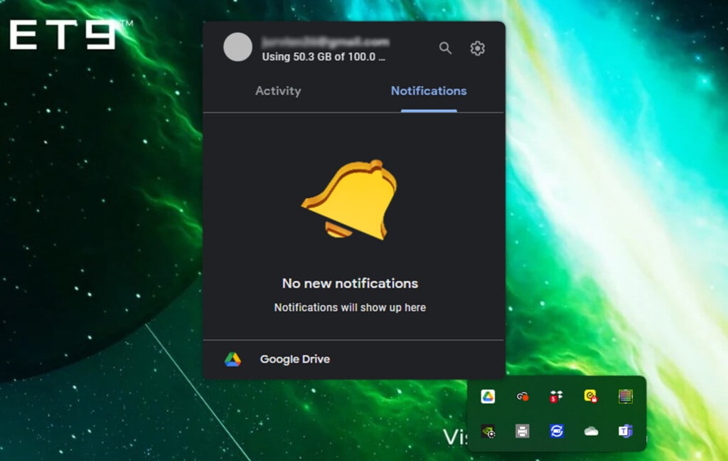 Google Drive Desktop Notifications