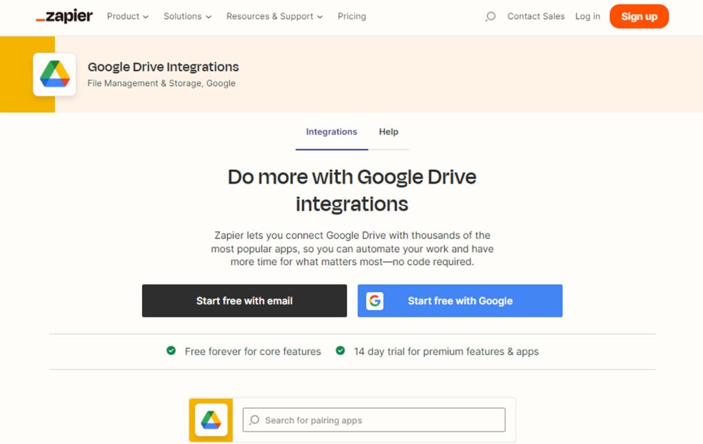 Zapier Google Drive Integrations