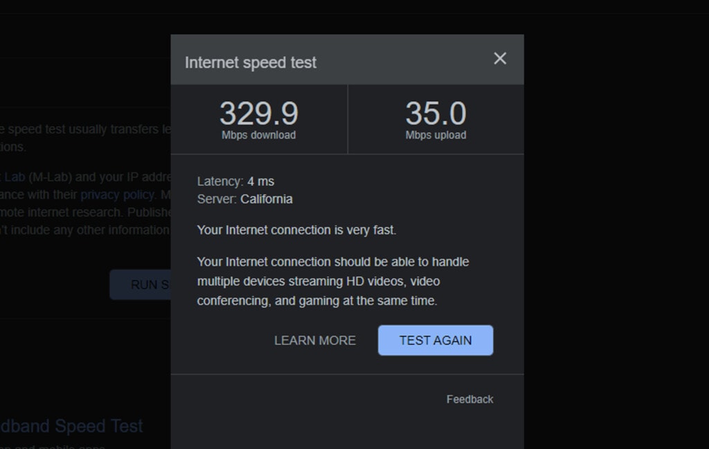 A Fast Internet Speed