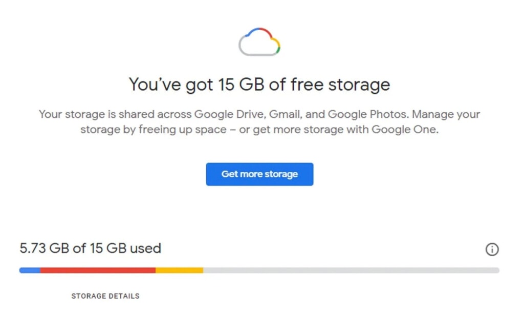 Google Drive Free 15 GB of Storage