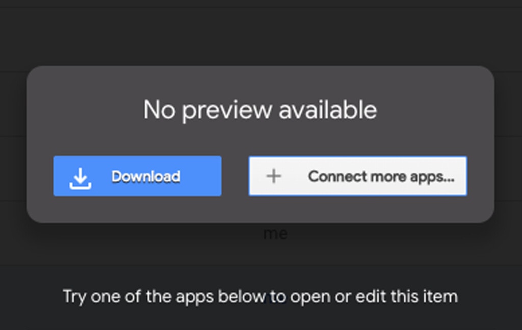 Google Drive No Preview Available