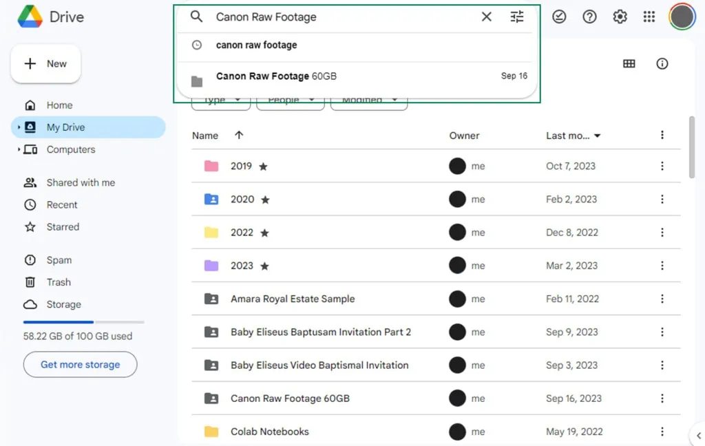 Searching Through Google Drive