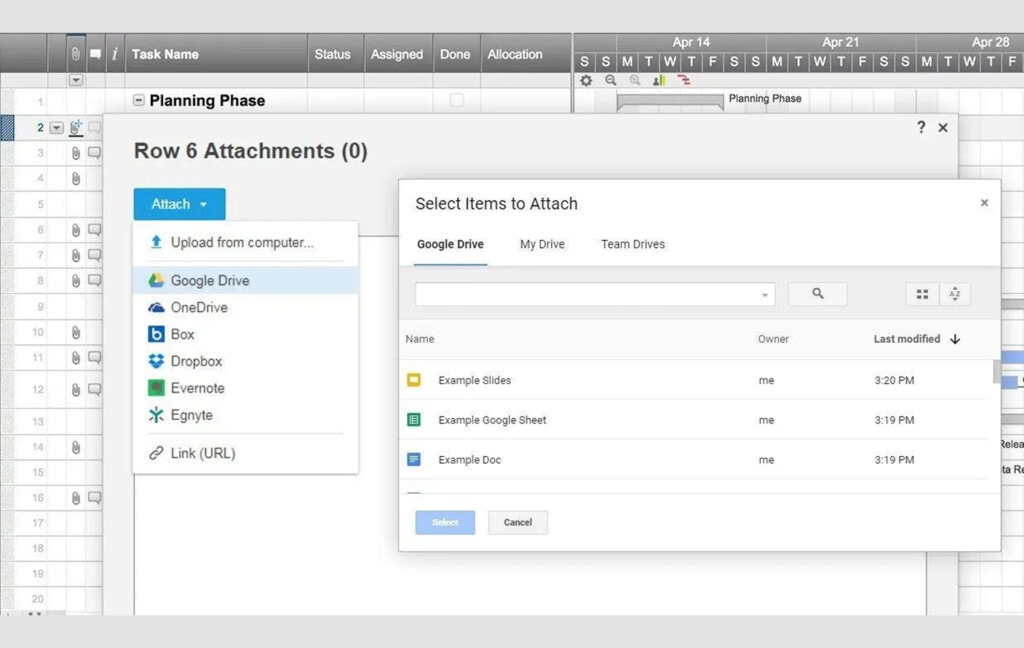 Smartsheet Google Drive Integration