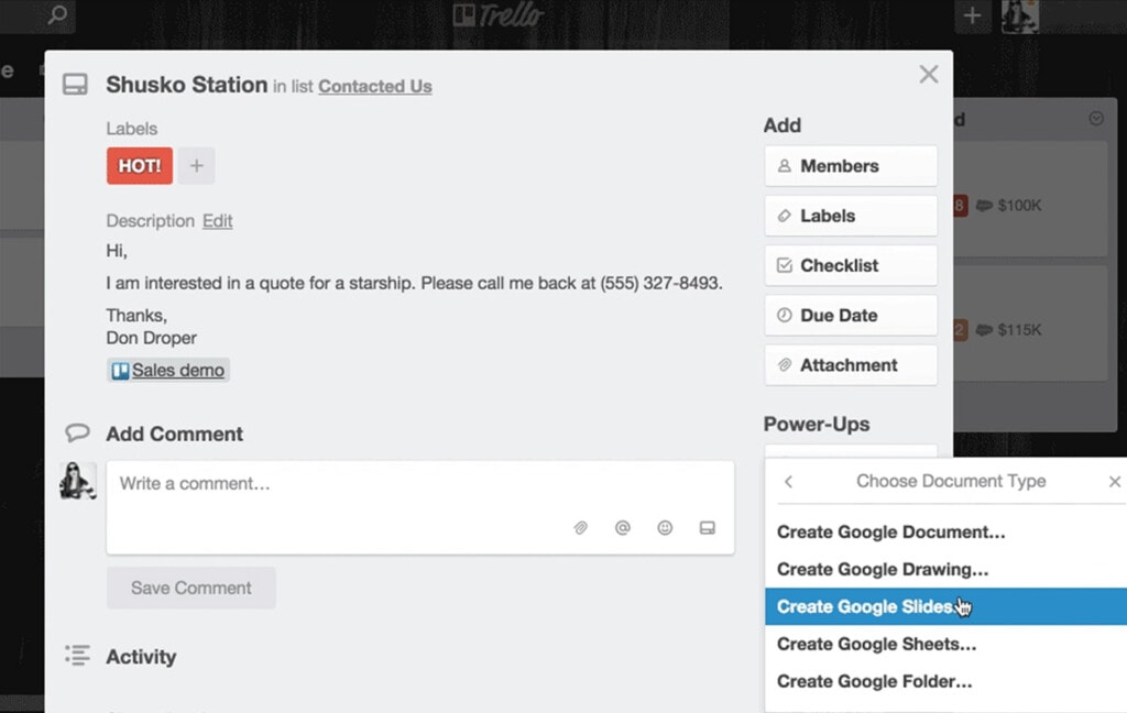 Trello Google Drive Integration