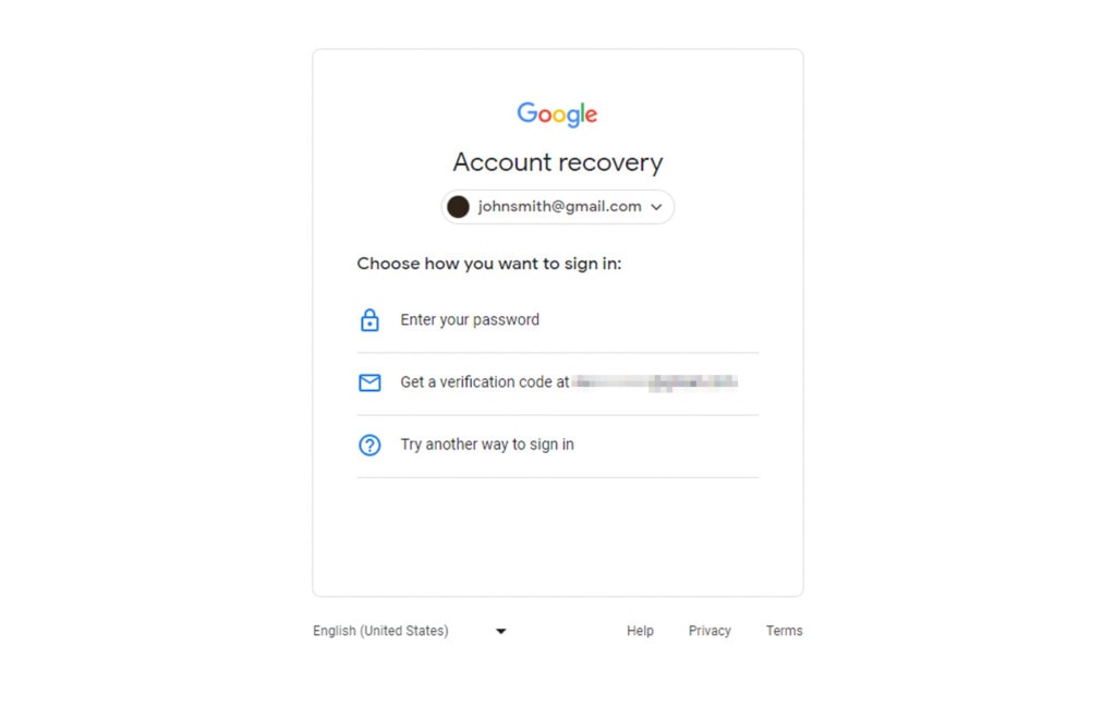 Google Account Recovery