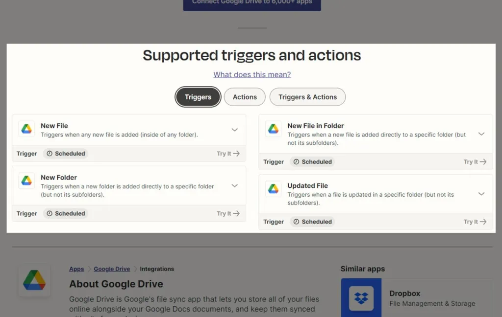 Triggers and Actions