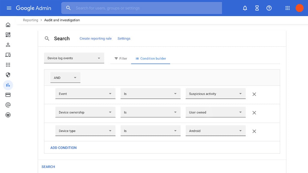 Drive Audit Log Filters