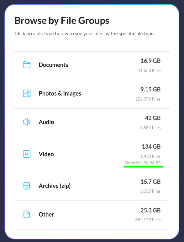 View Duration of all videos in Google Drive.