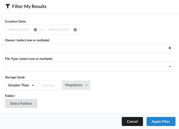 Filter your Google Drive file types