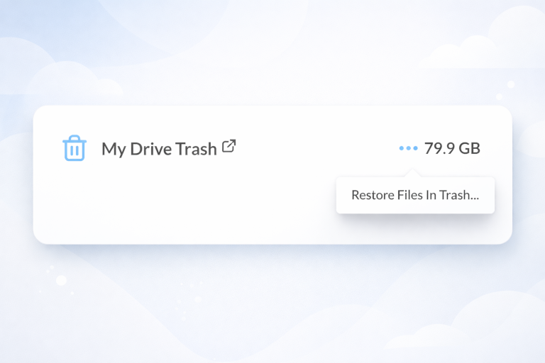 Restore Files in the Google Drive Trash